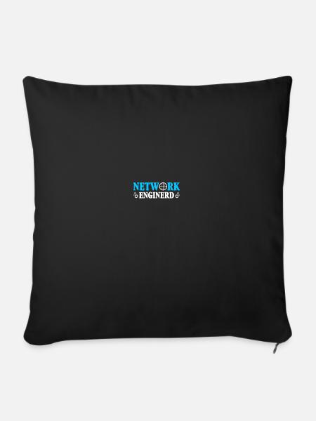 Computer-Netzwerktechnik Netzwerkingenieur - Sofakissenbezug 45 x 45 cm - Schwarz