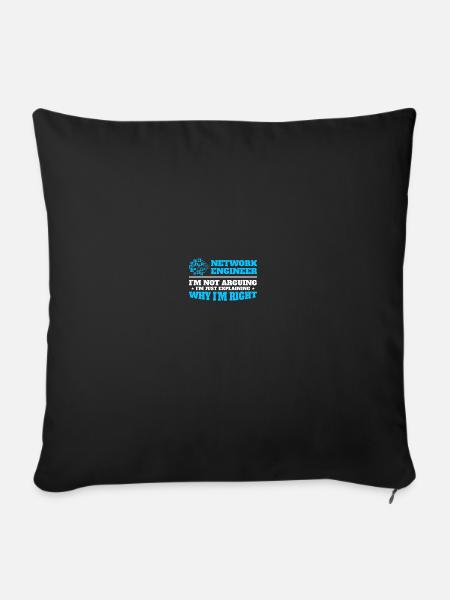 Computer-Netzwerktechnik Netzwerkingenieur - Sofakissenbezug 45 x 45 cm - Schwarz