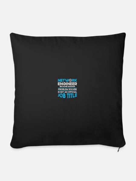 Computer-Netzwerktechnik Netzwerkingenieur - Sofakissenbezug 45 x 45 cm - Schwarz