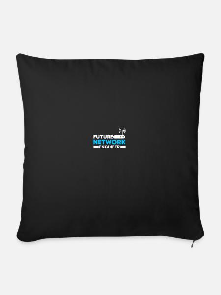 Computer-Netzwerktechnik Netzwerkingenieur - Sofakissenbezug 45 x 45 cm - Schwarz