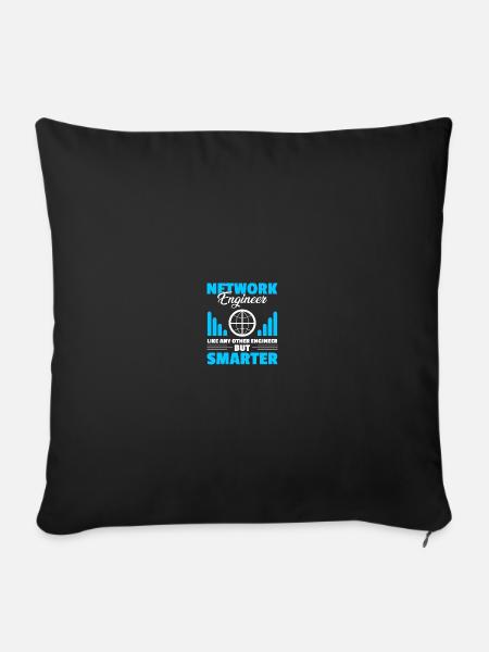 Computer-Netzwerktechnik Netzwerkingenieur - Sofakissenbezug 45 x 45 cm - Schwarz