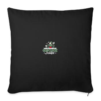 Gnomies Jardinage Gnome de jardin - Housse de coussin décorative 45 x 45 cm - noir - Devant