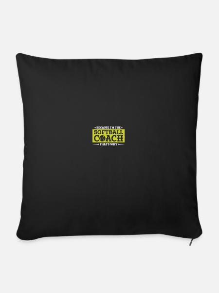 Softball-Trainerin - Sofakissenbezug 45 x 45 cm - Schwarz