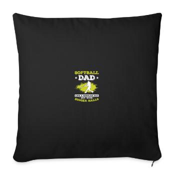 Softball-Trainerin - Sofakissenbezug 45 x 45 cm - Schwarz - Vorne