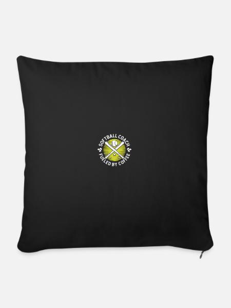 Softball-Trainerin - Sofakissenbezug 45 x 45 cm - Schwarz