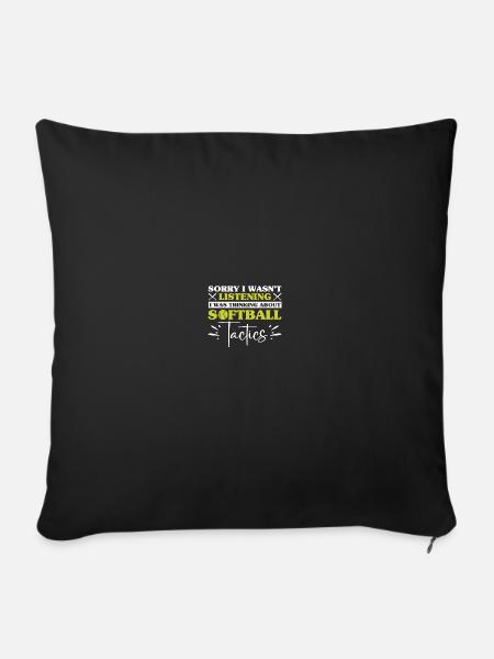 Softball-Trainerin - Sofakissenbezug 45 x 45 cm - Schwarz