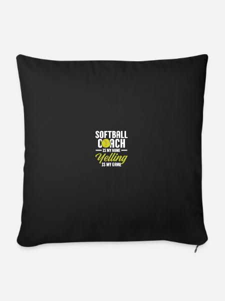 Softball-Trainerin - Sofakissenbezug 45 x 45 cm - Schwarz