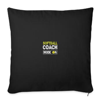Softball-Trainerin - Sofakissenbezug 45 x 45 cm - Schwarz - Vorne