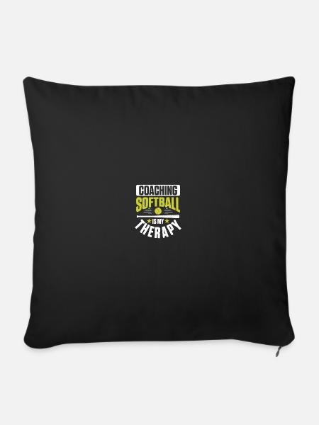 Softball-Trainerin - Sofakissenbezug 45 x 45 cm - Schwarz