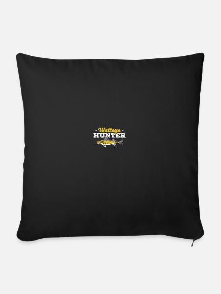 Walleye Hunter Walleye Fischen - Sofakissenbezug 45 x 45 cm - Schwarz