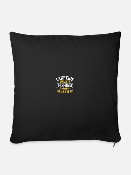 Walleye Hunter Walleye Fischen - Sofakissenbezug 45 x 45 cm - Schwarz