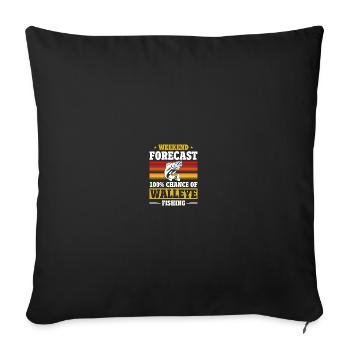 Walleye Hunter Walleye Fischen - Sofakissenbezug 45 x 45 cm - Schwarz - Vorne