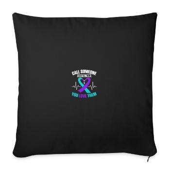 Sunflower Suicide Prevention Suicide Education - Housse de coussin décorative 45 x 45 cm - noir - Devant