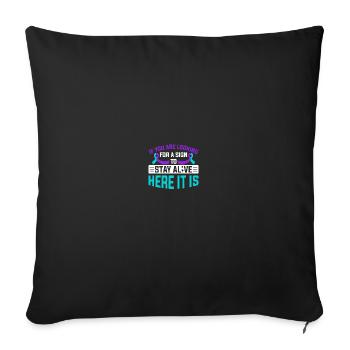 Sunflower Suicide Prevention Suicide Education - Housse de coussin décorative 45 x 45 cm - noir - Devant