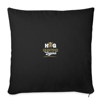 Hog Hunter Schweinejagd - Sofakissenbezug 45 x 45 cm - Schwarz - Vorne