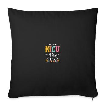 NICU sister - Sofa pillowcase 17,3'' x 17,3'' (45 x 45 cm) - black - Front
