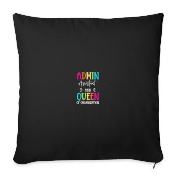 Journée des professionnels de l’administration - Housse de coussin décorative 45 x 45 cm - noir - Devant