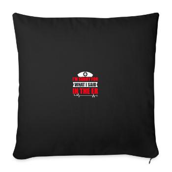 Emergency Department ER Nurse Emergency Department - Sofa pillowcase 17,3'' x 17,3'' (45 x 45 cm) - black - Front