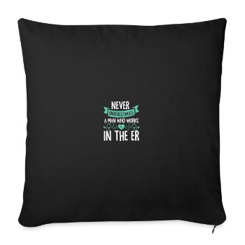 Emergency Department ER Nurse Emergency Department - Sofa pillowcase 17,3'' x 17,3'' (45 x 45 cm) - black - Front
