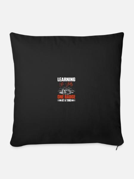Scouting Pfadfinder - Sofakissenbezug 45 x 45 cm - Schwarz