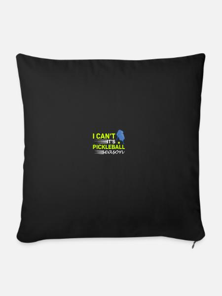 Pickle Ball Pickleball Küche - Sofakissenbezug 45 x 45 cm - Schwarz
