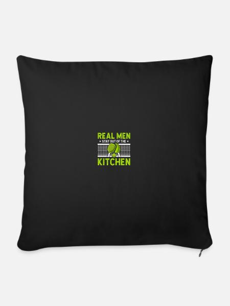 Pickle Ball Pickleball Küche - Sofakissenbezug 45 x 45 cm - Schwarz