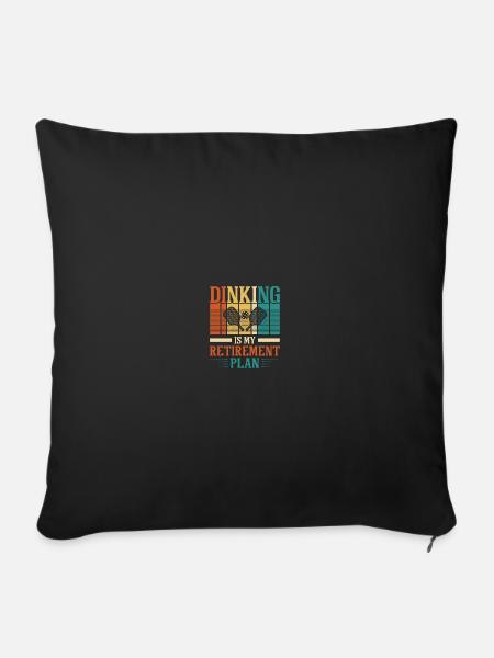 Pickle Ball Pickleball Küche - Sofakissenbezug 45 x 45 cm - Schwarz
