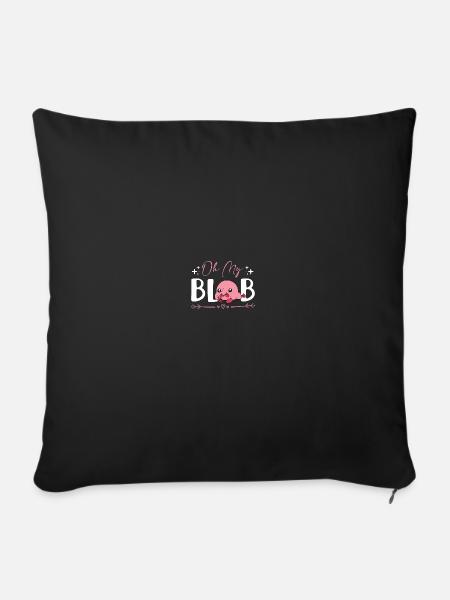 Blob-Fisch Blobfisch - Sofakissenbezug 45 x 45 cm - Schwarz