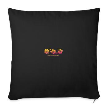West Palm Beach Florida Hibiskus Souvenir Urlaub - Sofakissenbezug 45 x 45 cm - Schwarz - Vorne