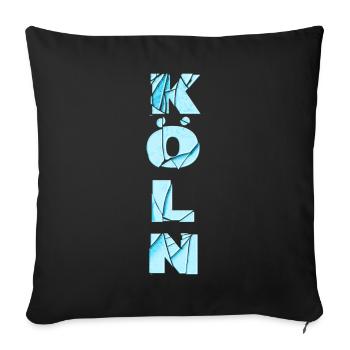 Cologne Allemagne City Font Skyline Accueil - Housse de coussin décorative 45 x 45 cm - noir - Devant