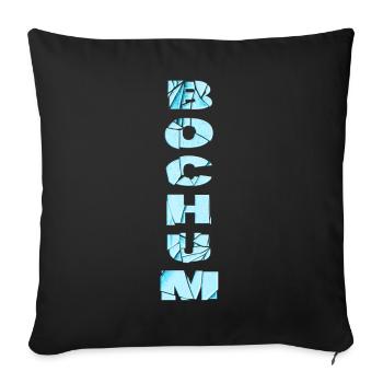 Bochum Allemagne City Font Skyline Accueil - Housse de coussin décorative 45 x 45 cm - noir - Devant