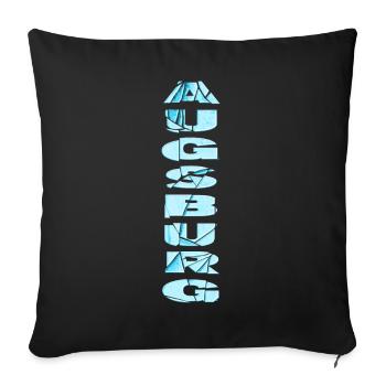 Augsburg Deutschland Stadt Schrift Skyline Heimat - Sofakissenbezug 45 x 45 cm - Schwarz - Vorne