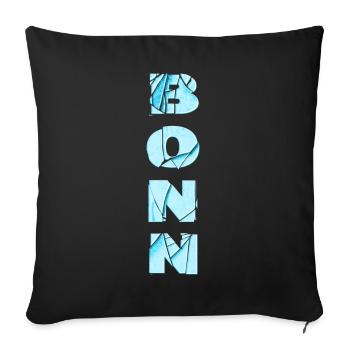 Bonn Deutschland Stadt Schrift Skyline Heimat - Sofakissenbezug 45 x 45 cm - Schwarz - Vorne