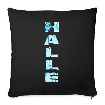 Hall Germany City Font Skyline Home - Sofa pillowcase 17,3'' x 17,3'' (45 x 45 cm) - black - Front
