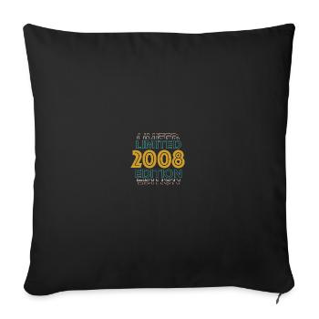 Retro Vintage Limited Edition 2008 - Sofa pillowcase 17,3'' x 17,3'' (45 x 45 cm) - black - Front