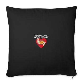 Soutenez votre revendeur Schnitzel local - Housse de coussin décorative 45 x 45 cm - noir - Devant