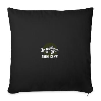 Équipage de pêche Pêche Accessoires Cadeau - Housse de coussin décorative 45 x 45 cm - noir - Devant