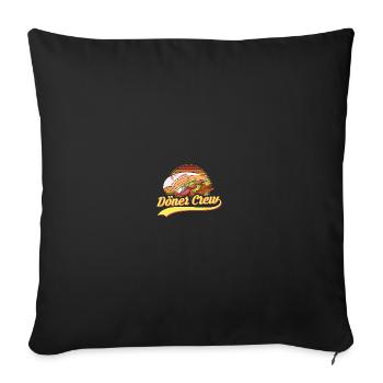Döner Crew Döner Kebab Drehspieß - Sofakissenbezug 45 x 45 cm - Schwarz - Vorne