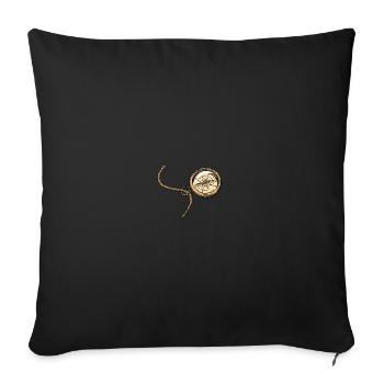 Golden Compass Sailing Sport Boat Yacht Sailing - Sofa pillowcase 17,3'' x 17,3'' (45 x 45 cm) - black - Front