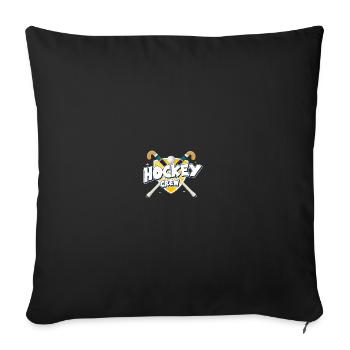 L’équipe de hockey adore le hockey sur gazon Hockey intérieur - Housse de coussin décorative 45 x 45 cm - noir - Devant