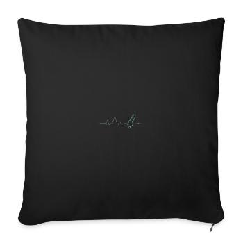 Tronçonneuse Heartbeat Woodworker Hommes Femmes - Housse de coussin décorative 45 x 45 cm - noir - Devant