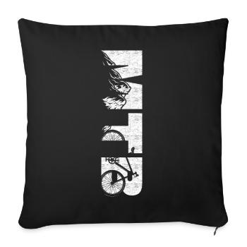 MTB MTB Mountain Bike - Sofa pillowcase 17,3'' x 17,3'' (45 x 45 cm) - black - Front