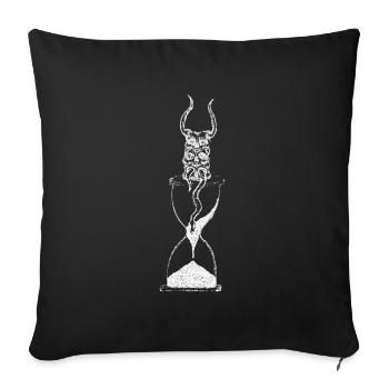 Hourglass Skull Rock Metal - Sofa pillowcase 17,3'' x 17,3'' (45 x 45 cm) - black - Front