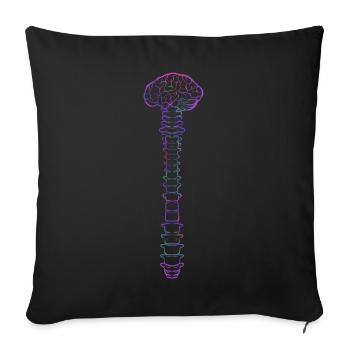 physiotherapist - Sofa pillowcase 17,3'' x 17,3'' (45 x 45 cm) - black - Front