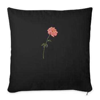 FLOWER - Sofakissenbezug 45 x 45 cm - Schwarz - Vorne