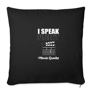 Citations fluides du film Director Gift - Housse de coussin décorative 45 x 45 cm - noir - Devant