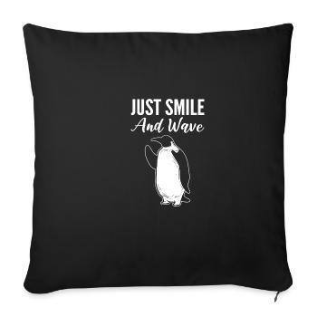 Smile and wave Friendly person poison - Sofa pillowcase 17,3'' x 17,3'' (45 x 45 cm) - black - Front
