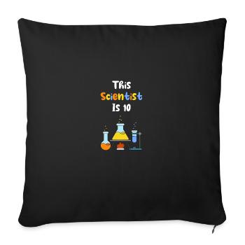 Anniversaire scientifique Ten Science - Housse de coussin décorative 45 x 45 cm - noir - Devant