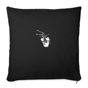 Japanese cuisine chopsticks - Sofa pillowcase 17,3'' x 17,3'' (45 x 45 cm) - black - Front