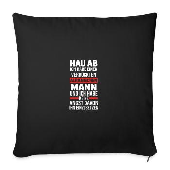 Albanais Albanais Albanie - Housse de coussin décorative 45 x 45 cm - noir - Devant